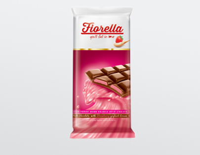 Fiorella Strawberry Cream Filled Milk Chocolate Tablet